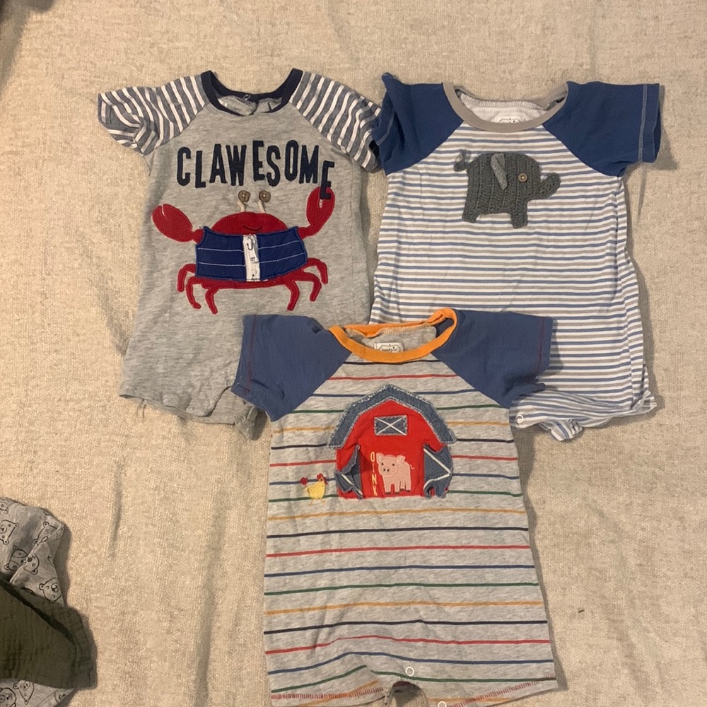 Mud Pie Boys 12/18 months rompers